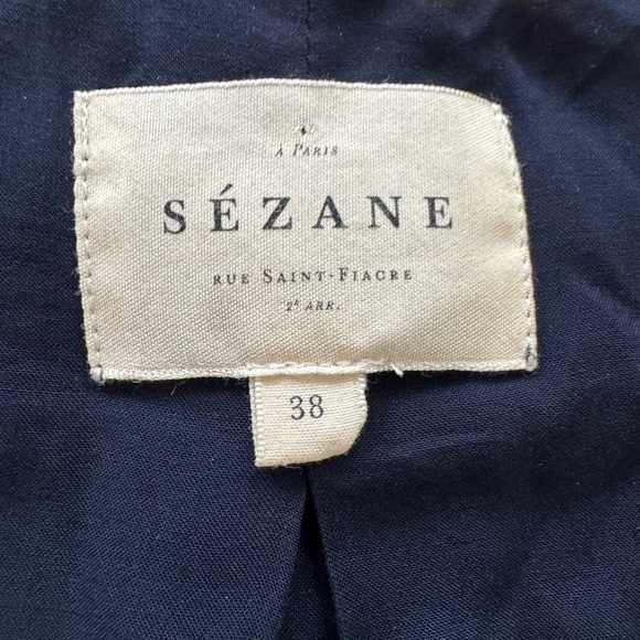 NWOT Sezane Floral Mini Silk-Blend Long-Sleeve Dress 38 - Picture 10 of 11